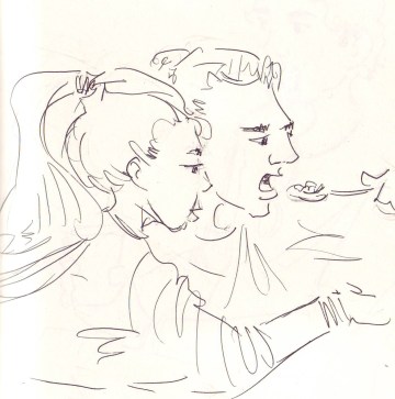 couple eating gesture